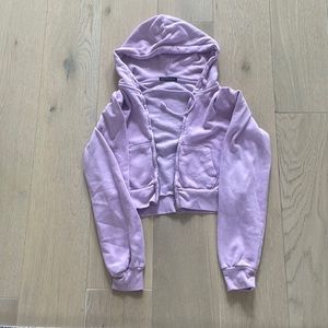 Cute cropped brandy zip up purple